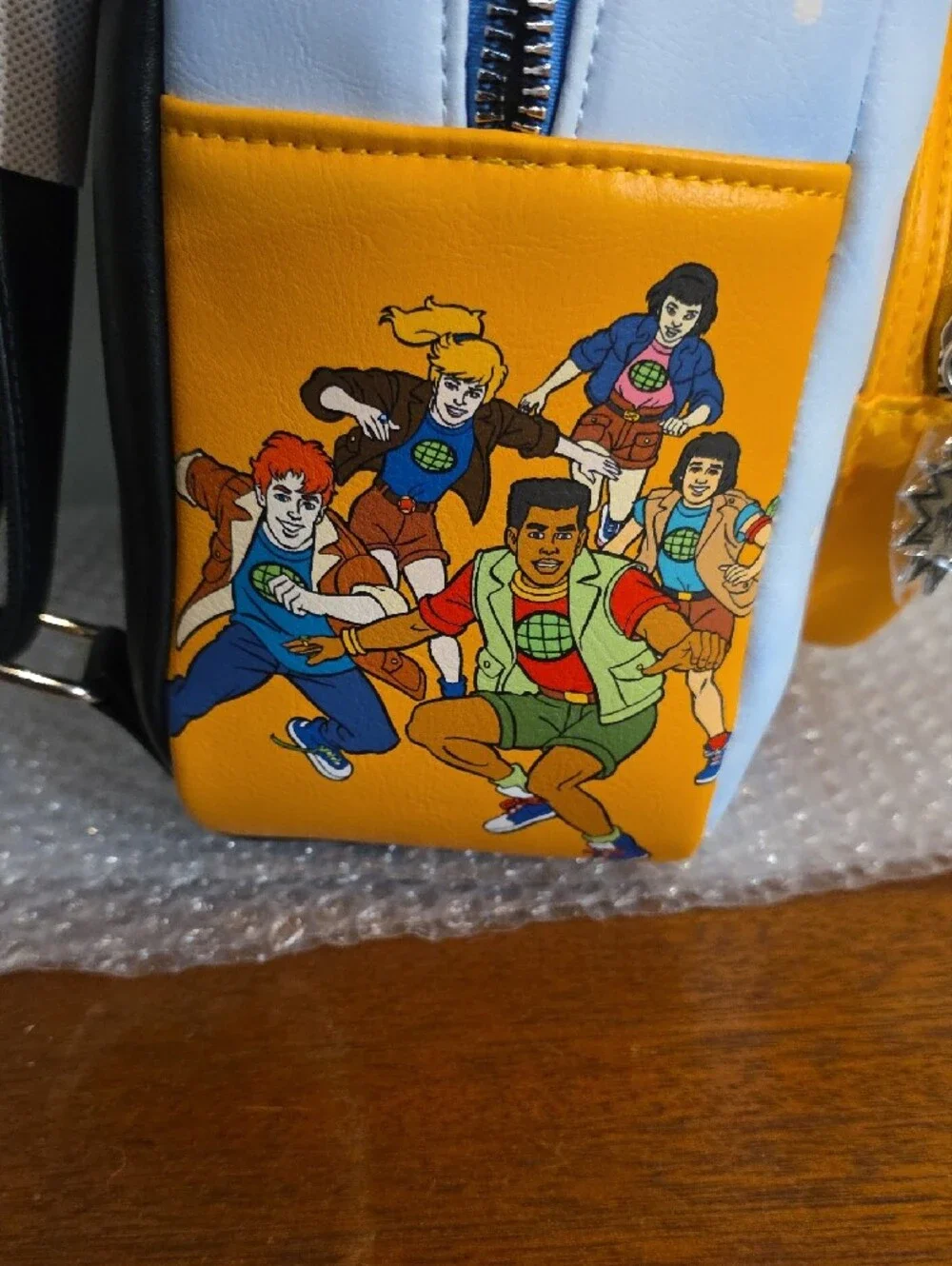 Bioworld Captain Planet Blue and Yellow Kids Mini Backpack